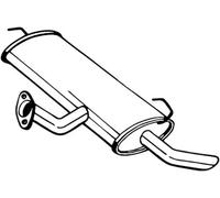 Silenciador trasero 145-335 BOSAL para NISSAN RENAULT