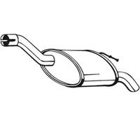 Silenciador trasero 154-293 BOSAL para FORD FOCUS I