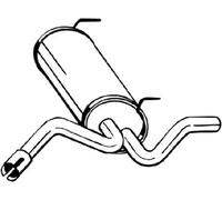 Bosal Silenciador trasero 185-231 para Opel Astra J