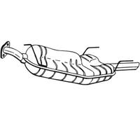 Silenciador trasero 185-411 BOSAL para OPEL VECTRA B Hatchback VECTRA B
