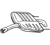 Silenciador trasero 185-569 BOSAL para OPEL VECTRA C GTS VECTRA C