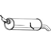 Silenciador trasero 190-509 BOSAL para PEUGEOT 307 SW 307 Break