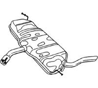 Silenciador trasero 227-031 BOSAL para SEAT TOLEDO III ALTEA XL