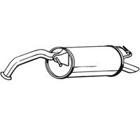 Silenciador trasero 228-043 BOSAL para TOYOTA YARIS