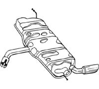 Silenciador trasero 233-127 BOSAL para AUDI A3 Sportback