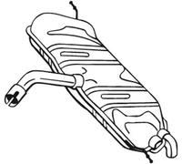 Silenciador trasero 233-803 BOSAL para VW GOLF V GOLF PLUS V
