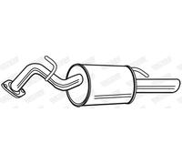 WALKER 23498 Silenciador trasero