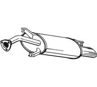 Silenciador trasero 235-135 BOSAL para VOLVO S40 I V40 Station Wagon