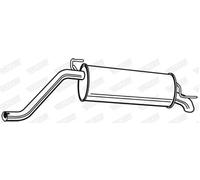 Silenciador trasero 23670 WALKER para FIAT GRANDE PUNTO