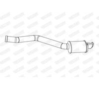 Silenciador trasero 24332 WALKER para MERCEDES-BENZ CLASE C CLASE C T-Model