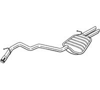 Silenciador trasero 280-411 BOSAL para SKODA SUPERB II SUPERB II Station Wagon