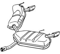 Silenciador trasero 281-991 BOSAL para OPEL SIGNUM Hatchback