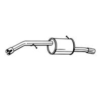 Silenciador trasero BOSAL 135-249