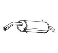 Silenciador trasero BOSAL 154-563