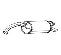 BOSAL 228-475 Silenciador trasero