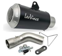 Silenciador trasero LeoVince SLIP-ON SBK LV-10 Black Edition, acero inox negro