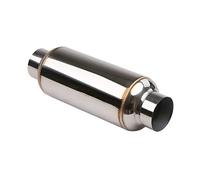 Silenciador Trim Tubo Silenciador De Escape De Entrada Universal De 2,5 "/3", Resonador De Acero Inoxidable De 12" De Longitud(2.5 Inch Outlet)