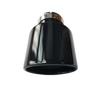 Silenciador Tubo 1 Boquilla De Escape Universal Ovalada De Acero Inoxidable Negra De Gran Diámetro Y Tamaño para Coche Modificada Coche Cola Escape(ID 67MM-OD 105MM)