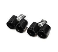 Silenciador Tubo 1 Par De Tubos De Escape Cuádruples para 535i 535d F10 F11 F18 De Escape con Silenciador De Parachoques G31 G30 M5 Mejorado Coche Cola Escape(Carbon Fiber A)