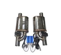 Silenciador Tubo 1 Par Escape Universal para Automóvil Control Válvula Eléctrica Kit Tubo Escape Silenciador Ángulo Válvula Ajustable Acero Inoxidable Coche Cola Escape(Remote 76MM)