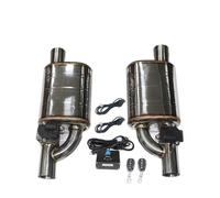 Silenciador Tubo 1 Par Escape Universal para Automóvil Control Válvula Eléctrica Kit Tubo Escape Silenciador Ángulo Válvula Ajustable Acero Inoxidable Coche Cola Escape(2 Modes 70MM)