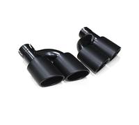 Silenciador Tubo 1 Par para A4 A5 A6 A7 Actualización S4 S5 S6 S7 De Escape Silenciador De Acero Inoxidable Negro Cuatro Tubos De Escape Coche Cola Escape(Negro Mate)