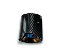 Silenciador Tubo 1 Pieza para Boquillas Escape Carbono M2 M3 M4 M5 Puntas Silenciador para E46 E90 E60 F80 F82 F83 F90 Rendimiento Modificación Coche Brillante Coche Cola Escape(ID 80MM-OD 93MM)