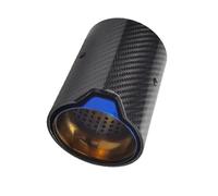 Silenciador Tubo 1 Pieza Para M2 F87 M3 F80 M4 F82 F83 Escape Modificado Puntas De Tubo De Silenciador De Cola De Fibra De Carbono Para Automóviles Adecuados Coche Cola Escape(Blue Inlet 63mm)