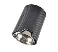 Silenciador Tubo 1 Pieza Para M2 F87 M3 F80 M4 F82 F83 Escape Modificado Puntas De Tubo De Silenciador De Cola De Fibra De Carbono Para Automóviles Adecuados Coche Cola Escape(Silver Inlet 60mm)