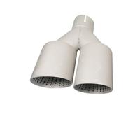 Silenciador Tubo 1 Unidad Silenciador Escape Universal Para Coche Acero Inoxidable Mate Con Doble Salida Y Forma Y.(Left In63-Out101mm)