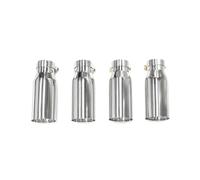 Silenciador Tubo 4 Piezas para M3 E9x E90 E92 E93 Performance 80 Mm Puntas Escape Fibra Carbono Negro Brillante Puntas De Silenciador De 190 Mm Punta De Escape Coche Cola Escape(Plata)