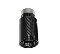 Silenciador Tubo Boquilla De Escape De Acero Inoxidable Negro Plateado para Tubo De Escape De Fibra De Carbono De Alto Rendimiento Coche Cola Escape(In 64mm)