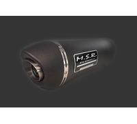 SILENCIADOR TUBO DE ESCAPE APROBADO MSR KAWASAKI ZX-7R - ZX750F 2001/02 OVALFOX DARK ACERO INOXIDABLE