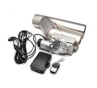 Silenciador Tubo De Escape con Válvula Única Y Kit De Control Remoto De 2,5" Y 3" con Tubo En Y Y Válvula De Corte De Escape Eléctrica Coche Cola Escape(3 Inch)