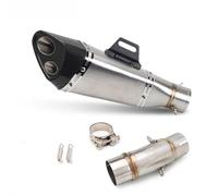 Silenciador Tubo De Escape Intermedio Motocicleta, Conexión Acero Inoxidable para Kawasaki NJ 400 para Ninja400 Z400 2018-2021(Style 4)