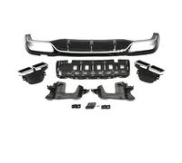 Silenciador Tubo Difusor De Parachoques Trasero con Alerón Estilo E63 E53 con Puntas De Escape para AMG E300 Sport Sedan para Benz Clase E W213 2016-2019 Coche Cola Escape(63 Silver)