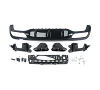 Silenciador Tubo Difusor De Parachoques Trasero para Benz W213 Estilo para AMG E63 Acabado En Negro Brillante/Aspecto Carbono con Puntas De Escape Coche Cola Escape(Glossly Black)