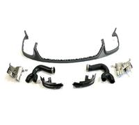 Silenciador Tubo Difusor De Parachoques Trasero Y Puntas Escape Alerón Labio De Maletero ABS Negro para para Q8 para S-Line para Q8 SQ8 2019 2020 2021 2022 2023 Coche Cola Escape(Primer Silver)