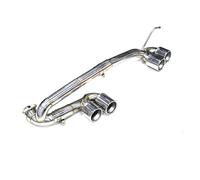 Silenciador Tubo Escape De Coche De Acero Inoxidable para E90 E92 E93 320i 318i Actualización M3 Parachoques Silenciador Tubo Escape De Escape Coche Cola Escape(Plata)