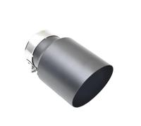 Silenciador Tubo Escape Punta De Modificación Universal Para Escape De Automóviles, Color Negro Esmerilado, Boca Inclinada.(IN63-OUT76MM)