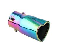 Silenciador Tubo Escape Universal Acero Inoxidable Con Forma Corazón 63mm/2,5 Pulgadas 1 Unidad Garganta Cola Coche(Colorful)