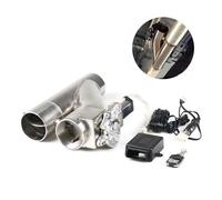 Silenciador Tubo Kit De Control Remoto con Interruptor Válvula Doble De 2'', 2,25'', 2,5'' Y 3'' Kit Corte Escape Eléctrico Válvula Control Escape con Tubo En Y Coche Cola Escape(2.25INCH)