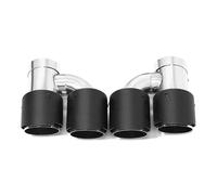 Silenciador Tubo para 640i 535i Tubo De Escape Doble Acero Inoxidable Punta Escape Automóvil En Forma H Punta De Silenciador Parachoques Escape Automóvil Coche Cola Escape(Carbon Fiber D)
