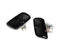 Silenciador Tubo para Range para Rover para Sport Upgrade SVR 2014 A 2021 Parachoques Cuadrado Cabezal Silenciador Boquilla De De Escape De Acero Inoxidable Coche Cola Escape(Negro)