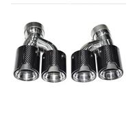 Silenciador Tubo para Serie 5 G30 G31 2018 2019 2020 2023 Modificación del Tubo De Escape Punta De Silenciador Fibra De Carbono Cuádruple Cabezal De Escape Coche Cola Escape(H)