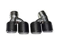 Silenciador Tubo para Serie 5 G30 G31 2018 2019 2020 2023 Modificación del Tubo De Escape Punta De Silenciador Fibra De Carbono Cuádruple Cabezal De Escape Coche Cola Escape(D)