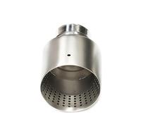 Silenciador Tubo Punta De Escape Universal para Coche Silenciador Boquilla De Escape Malla Nido Abeja Acero Inoxidable Mate, para VW para GTI MK7 para Golf 7 Coche Cola Escape(IN 54mm-out 101mm)