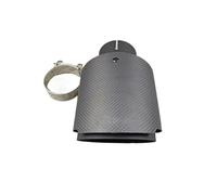 Silenciador Tubo Puntas De Silenciador Boquillas Traseras Negras Mate Salida De 130 Mm Tubo De Escape Grande Fibra De Carbono Acero Inoxidable 304 Coche Cola Escape(ID 67 OD 130MM)