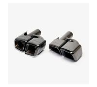 Silenciador Tubo Silenciador De Escape De Acero Inoxidable Galvanizado para Benz Clase para CLS W218 Parachoques Deportivo Cola Negra Brillante Estilo para AMG Coche Cola Escape(Negro)