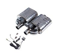 Silenciador Tubo Silenciador De Escape Universal con Válvula para Coche Cambio De Sonido Controlador Remoto Kit Modificación Izquierda Y Derecha Coche Cola Escape(76mm)